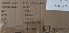 Mini Portable/Foldable Trampoline w/Handle, Adults, Black, 330 lbs., Limit, NIB