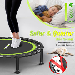 Foldable Mini Trampoline, 40″/48″ Rebounder Trampoline for Adults & Kids, 450Lbs