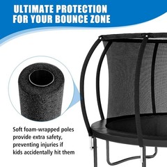 Universal Trampoline Pole Replacement 1PC, Fits 8-14FT, Foam Sleeve & Hardware