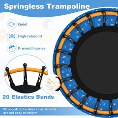 Mini Trampoline w/Foam Padded Handle & Safety Padded Cover for 3+ Years Old Kids