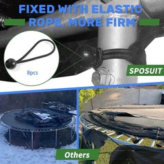 Round Trampoline Rain Snow Sun Shade Cover 12-15ft Sposuit Brand Trampoline