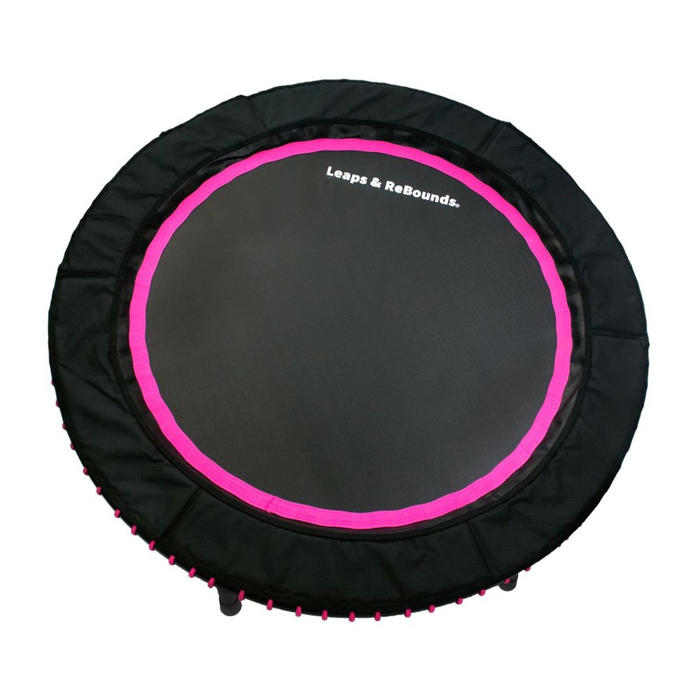 LEAPS & REBOUNDS 40″ Mini Fitness Trampoline & Rebounder, Pink (For Parts)