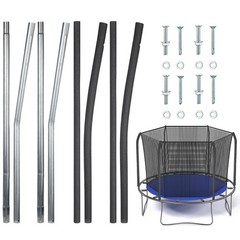 2 Sets Trampolines Single Enclosure Pole Set Trampoline Replacement Parts Upp…