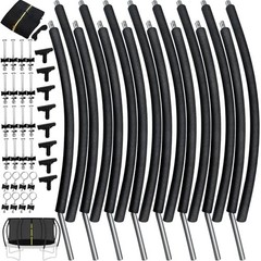 12 Ft Trampoline Curved Pole Replacement with Enclosure Net and Hardware