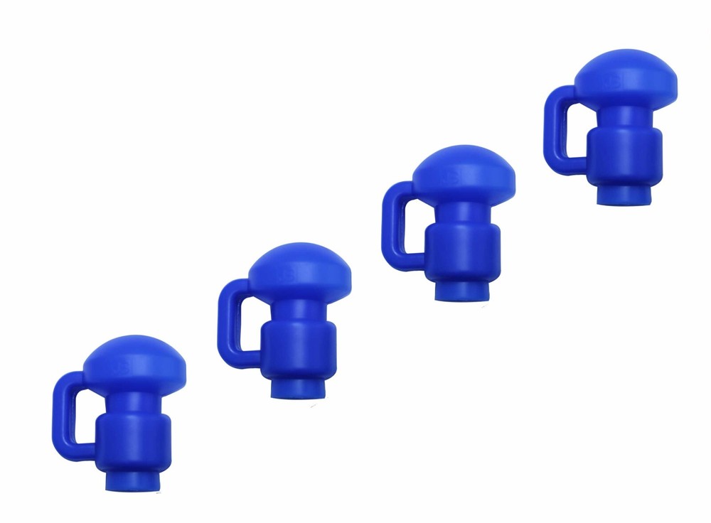 Set of 4 Universal Trampoline Enclosure Caps for 1.5″ Diameter Pole, Blue