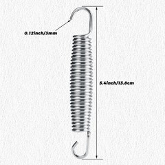 LOYORTY 72PCS Trampoline Springs 5.5 Inch, Heavy Duty Trampoline Springs, Sta…