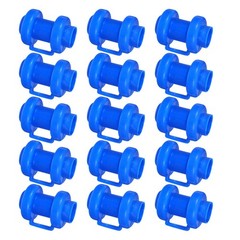 25Pcs Reusable Blue Plastic Trampoline Pole Caps for Enclosure Replacement