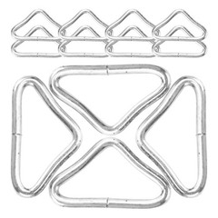 30Pcs Durable Zinc Steel Trampoline Buckles Portable Triangle Rings Outdoor Use