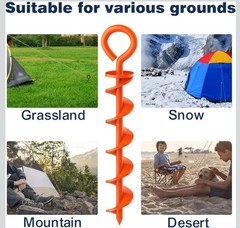 Eurmax USA Canopy Stakes Steel Anchor Kit works for Dogs, Trampolines, Others