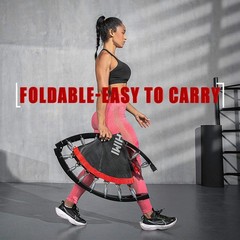 40″ Folding Mini Fitness Indoor Exercise Workout Rebounder Trampoline with Ha…