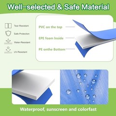 Trampoline Pad, 10FT 14FT Trampoline Replacement Safety Pad, 12FT Blue