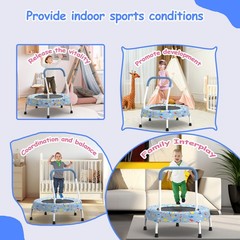 28inch Toddler Trampoline for Kids 1 Year Plus with Handle