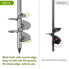 24” Ground Anchors Screw in – Heavy Duty Trampoline Anchors – Shed Anchor Kit –