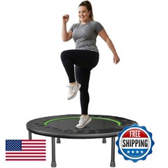 Steelite 40 Foldable Mini Fitness Trampoline 10Mm Thickened Bungee Rebounder