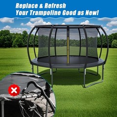 Universal Trampoline Pole Replacement 1PC, Fits 8-14FT, Foam Sleeve & Hardware