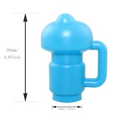 6PCS Trampoline Panda Cup Outer Shell Pole Cap Net Hook Blue C-Shaped Plastic