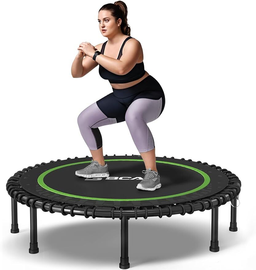 550LBS Foldable Mini Trampoline,48″ Fitness Trampoline with Durable Bungees