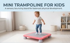 Red Mini Trampoline For Kids Sensory Trampoline Bouncing Board With Non Sli JHSI