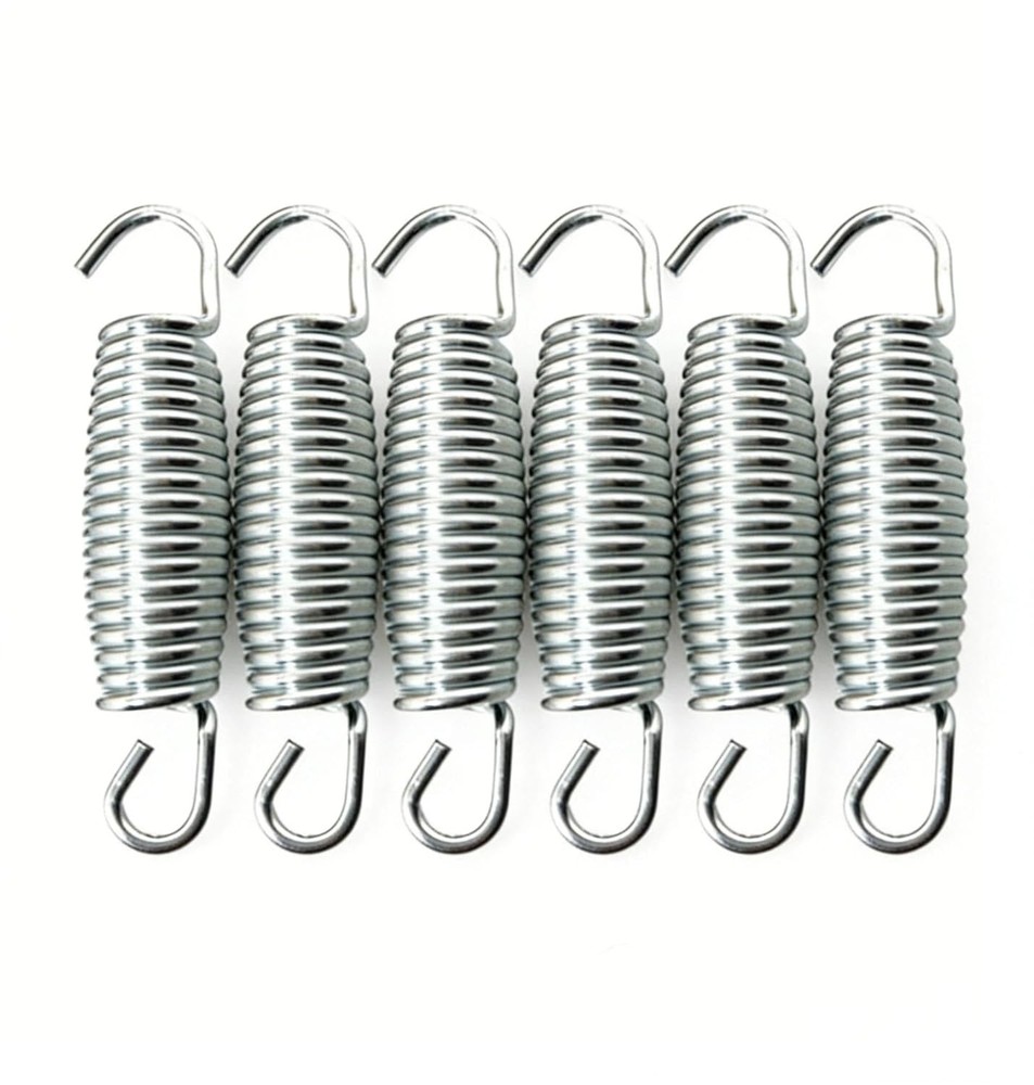 3.9 Inch Trampoline Springs 6-Pack Heavy Duty Rust-Proof Replacement with Tool