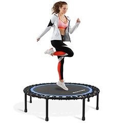 40″-48″ Silent Mini Trampoline Fitness Trampoline 48″ Round Blue (NO Handle)