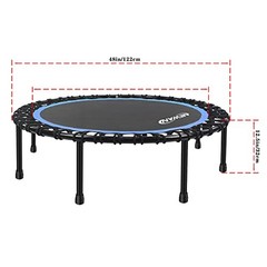 40″-48″ Silent Mini Trampoline Fitness Trampoline 48″ Round Blue (NO Handle)