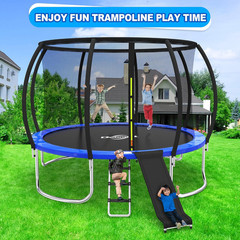 Trampoline Slide, 10FT 12FT 14FT 15FT 16FT Trampoline Universal Slides, Trampoli
