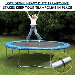 Heavy-Duty Trampoline Stakes for High Winds, 12-Inch Galvanized Steel Anchors