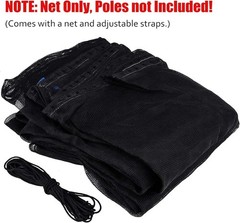 Round Trampoline Replacement Safety Net for 6 Straight Poles | UV-Resistant, …