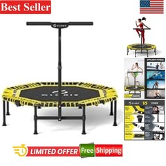 Folding Trampoline 48 inch Max Load 450 lbs with Adjustable Handle Safe Padde…
