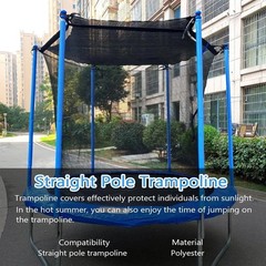 Water-Drainable Trampoline Shade Cover for 8FT-16FT – Ideal for Summer Fun