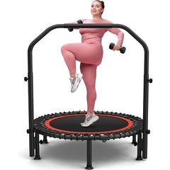 40″ Trampoline for Adults Indoor/Outdoor Foldable with Adjustable Foam Handle US