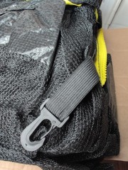 14FT Top Ring Trampoline Enclosure Net Replacement Safety Net Yellow Zipper
