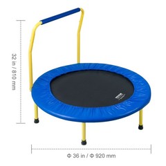 3FT Kids Fitness Trampoline Foldable Indoor Outdoor Rebounder Safe Fun Exercise