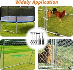 Ground Anchors Heavy Duty 16 Inch Spiral Stakes Kit for Trampolines and Outdoor