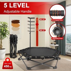 Mini Trampoline One-Step Fold & Open 42″ Rebounder Trampoline Foldable