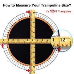 JumpTastic Trampoline Mat Replacement with 72 Pcs V-Ring, Fit 12FT Trampoline