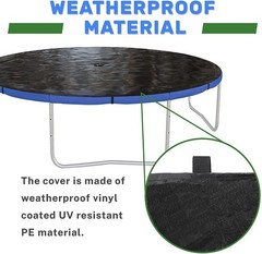 Round Trampoline Rain Snow Sun Shade Cover 12-15ft Sposuit Brand Trampoline