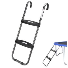 Trampoline Ladder with Horizontal and Wide Steps, Universal Hook, UV Treated Ste