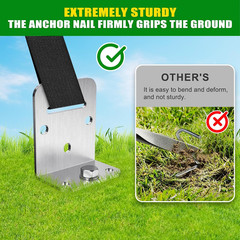 18”/24”/30″ Ground Anchors Screw In– 12Mm Solid Carbon Steel Trampoline Anchor