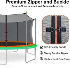 Red de seguridad redonda de repuesto para trampolín de 3,6 a 4,5 metros US NUEVO