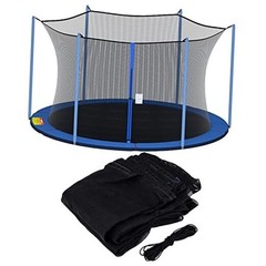 Trampoline Net Replacement, 12ft 13ft 14ft 15ft Round Frame 14 feet – 6 Poles