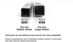 Durable 2-Pack Lower Enclosure Tubes for Skywalker Trampolines – ASTM Compliant