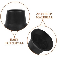 12Pcs Durable Rubber Trampoline Foot Pads 1 Inch Noise Dampening Leg Protectors