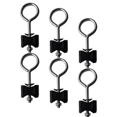 6Pcs Sturdy Reusable Trampoline Fixation Screws Steel Outdoor Use Black