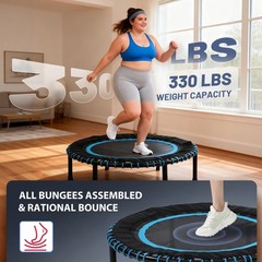 40″ Mini Fitness Exercise Rebounder Trampoline for Adult Indoor/Garden Workout