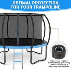 Trampoline Poles Replacement, Fit for 8-ft Frame, Universal Curved Enclosure 16