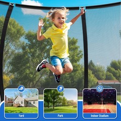 10FT Outdoor Trampoline with Safety Enclosure Net Trampoline for kids and Adults