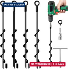 Fabulas Ground Anchors Screw in, 18 Inch 4 Pack Spiral Swing Set Trampoline Eart
