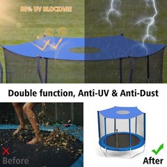 Trampoline Shade Cover for 8FT 10FT 12FT 14FT Trampoline, Sunproof Canopy for…