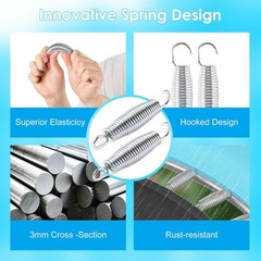 5.5″ Heavy Duty Trampoline Springs & Spring Tool, 12pcs Rust-Proof Stainless …